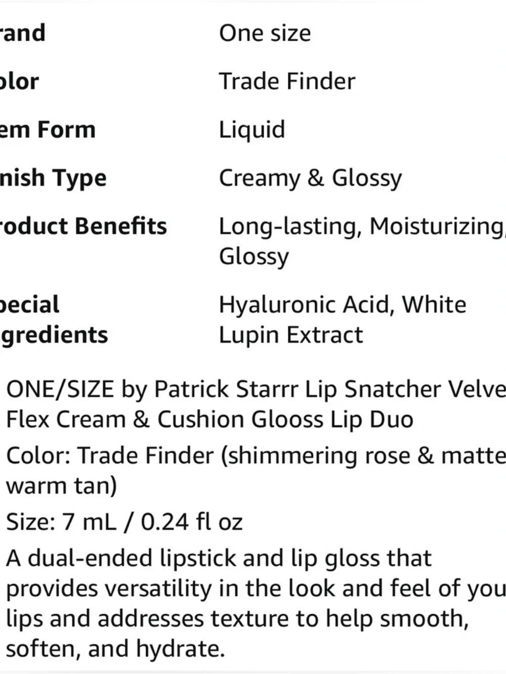 ONE/SIZE lip snatcher